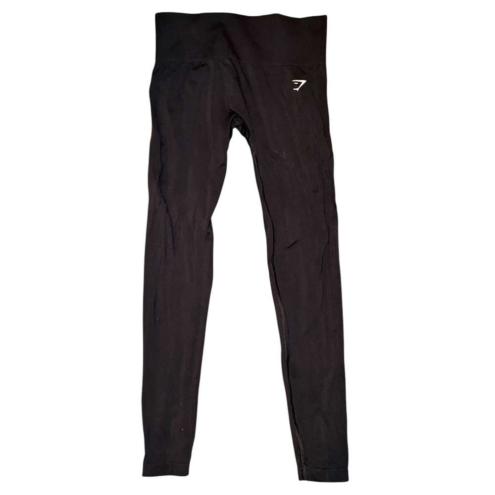 Gymshark Vital Seamless 2.0 Leggings Black Marl High Rise Small B7A3L-BB2J